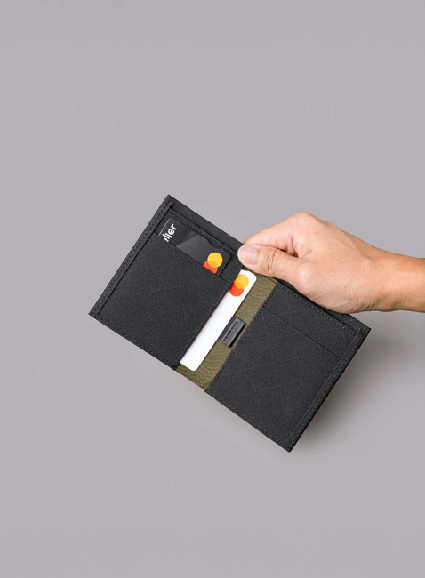 Portfel codzienny Alpaka ARK Bifold Cash Wallet Axogrid - black