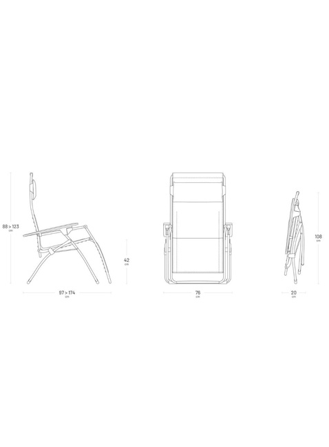 Fotel relaksacyjny Lafuma Zero Gravity Futura XL Batyline® Iso - brown graphite