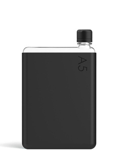 Wielorazowa butelka na wodę Memobottle Original A5 750 ml - black ink