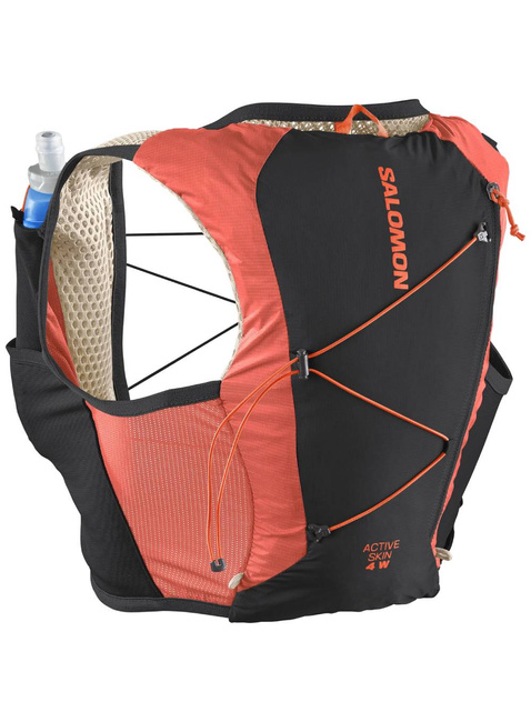 Damska kamizelka do biegania Salomon Active Skin 4 Women - emerglow / black