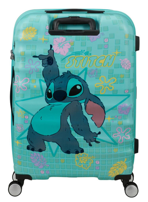Walizka średnia American Tourister Wavebreaker Disney - Stitch flower