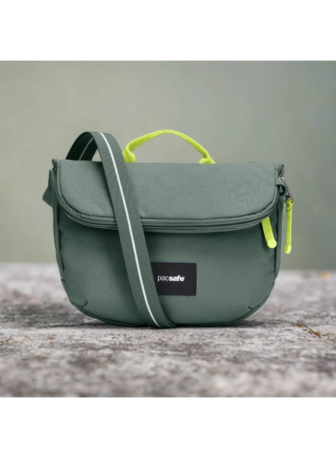Torba antykradzieżowa z klapą Pacsafe GO Saddle Crossbody - spruce green