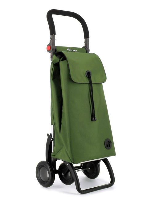 Wózek na zakupy na 4 kółkach Rolser I-Bag MF 4x4 - green khaki