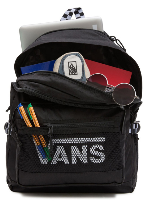 Plecak szkolny wielokomorowy Vans Stasher - black/white
