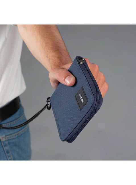 Portfel antykradzieżowy Pacsafe RFIDsafe Zip Around Wallet - coastal blue