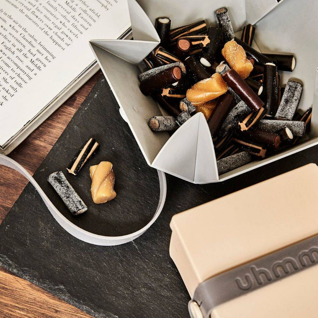 No.02 lunchbox składany z opaską Uhmm - mocca / black