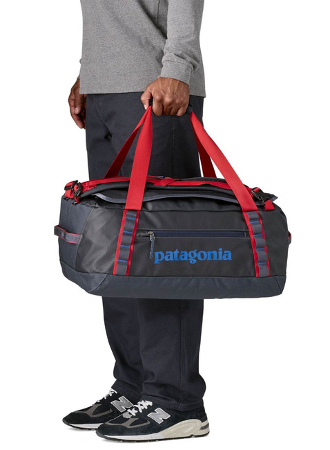 Składana torba plecak Patagonia Black Hole Duffel 40 l - smolder blue / amanita red