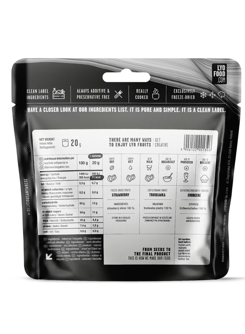 Plasterki liofilizowane truskawki LyoFood Strawberry Slices 20 g