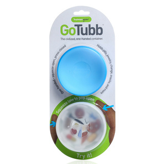 Zestaw 2 pojemników turystycznych Humangear GoTubb 2-pack L - blue/clear