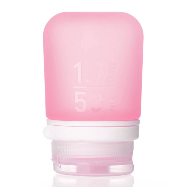 Silikonowa butelka podróżna na płyny Humangear GoToob+ S - pink