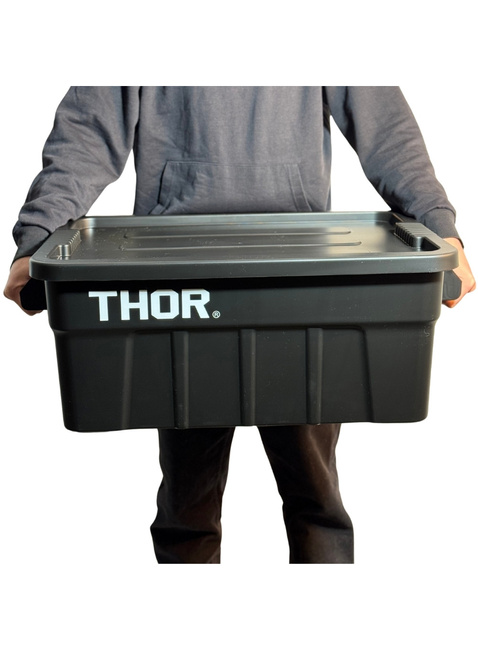 Kontener z pokrywą do przechowywania THOR Tote Box 53 L - black