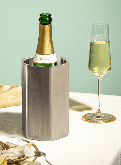 Schładzacz do wina Vacu Vin Wine Cooler Hive Stainless Steel
