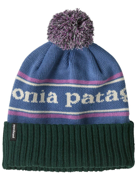 Czapka z pomponem Patagonia Powder Town Beanie - park stripe / barnacle blue