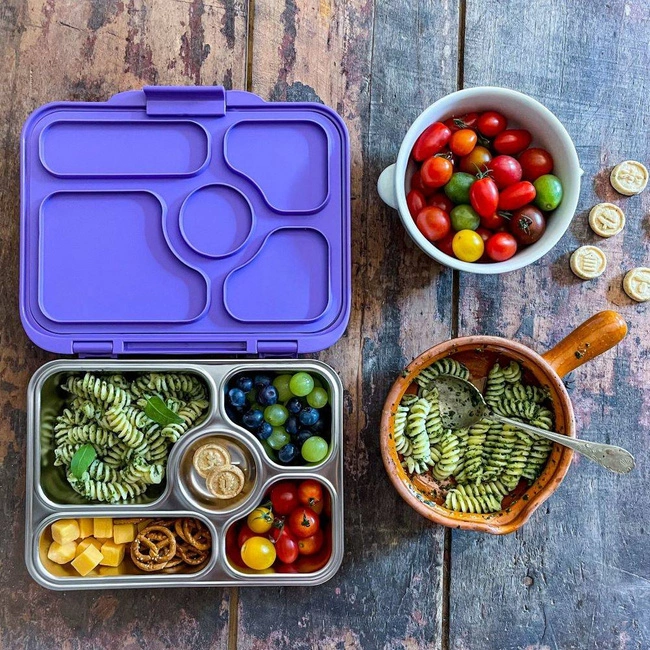 Lunchbox podróżny Yumbox Presto ze stalową tacą - kale green