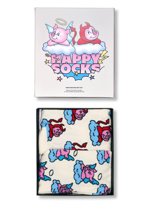 Skarpety 2 pary Happy Socks 2-Pack Gift Set - good and bad pig
