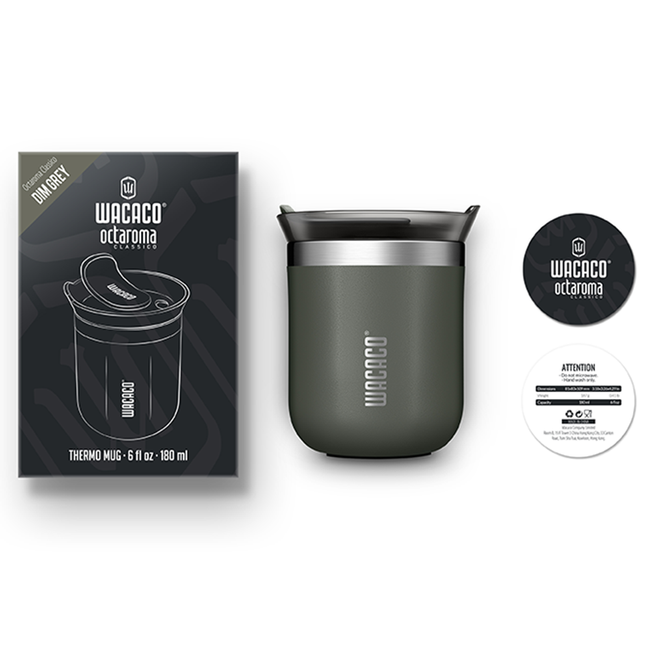 Kubek termiczny mały Wacaco Octaroma Classico 0,18 l - dim grey