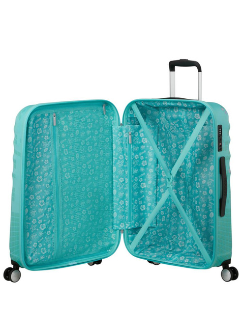 Walizka średnia American Tourister Wavebreaker Disney - Stitch flower