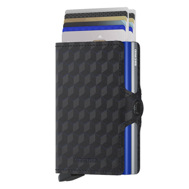 Portfel kieszonkowy RFID Twinwallet Secrid Optical - titanium / blue