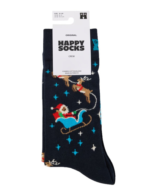 Skarpety unisex Happy Socks - navy / santa sleigh 