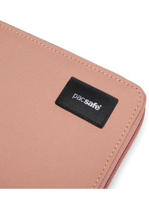 Portfel antykradzieżowy Pacsafe RFIDsafe Continental Wallet - rose