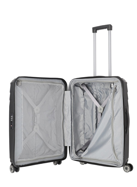 Walizka średnia poszerzana Travelite Elvaa Trolley M - black