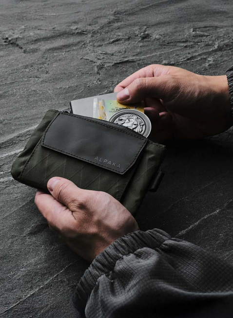 Portfel saszetka Alpaka Zip Pouch Coin - dark green