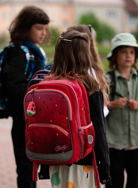 Plecak szkolny dziewczęcy Topgal BAZI klasy 1-3 - arbuz