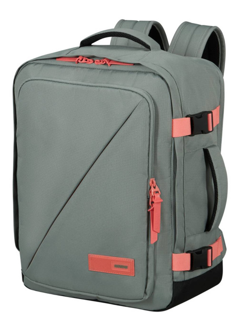 Plecak podręczny American Tourister Take2Cabin MS do Wizz Air - sage / coral