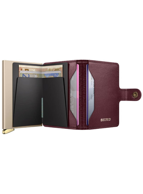 Portfel RFID Secrid Premium Miniwallet Emboss Diamond+ - bordeaux