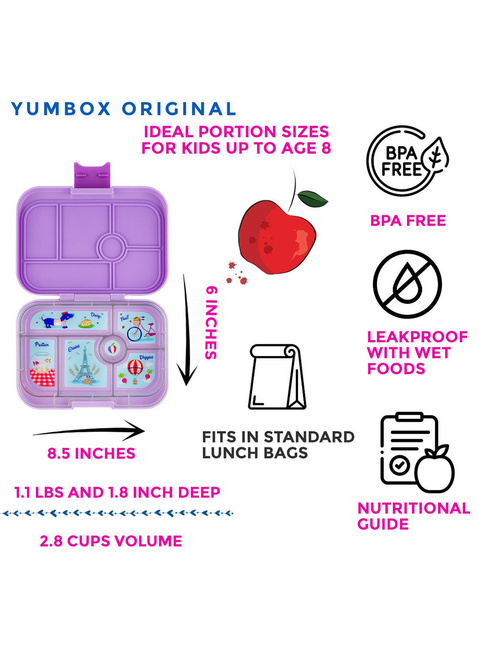 Lunchbox do szkoły Yumbox Original - Lulu purple / Paris