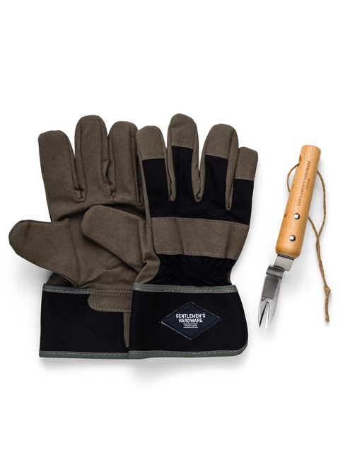 Zestaw dla ogrodnika Gentlemen's Hardware Garden Gloves and Root Lifter