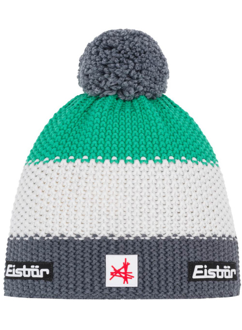 Czapka zimowa Eisbar Star Pompon Ski Austria Hat - mineral green / white / grey