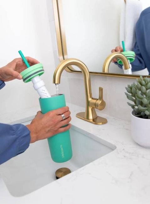 Izolowany kubek z filtrem LifeStraw Go Tumbler 0,5 l - laguna teal