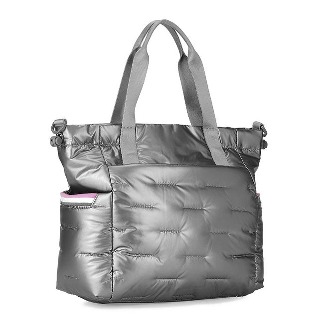 Torba damska szoperka Hedgren Puffer Tote - silver