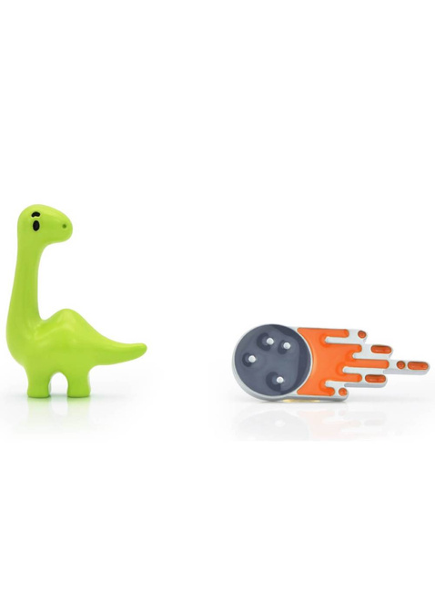 Przypinki Metalmorphose - dinozaur i kometa