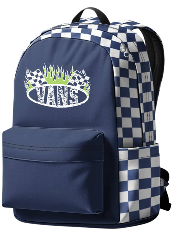 checkerboard / deep indigo