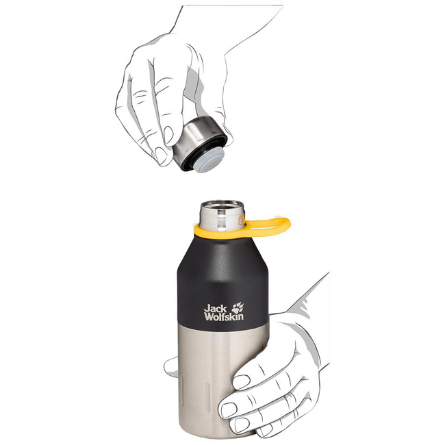 Butelka termiczna termos Jack Wolfskin Kole 0,35 l - black