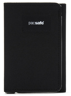 Portfel antykradzieżowy Pacsafe RFIDsafe Trifold Wallet - jet black