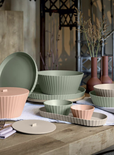 Taca owalna do serwowania Blim+ Minerava M - brown sugar