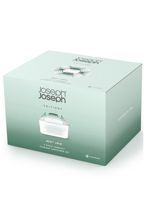 Zestaw 5 pojemników na żywność Joseph Joseph Nest™ Lock - green