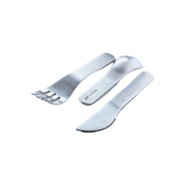 Komplet stalowych sztućców MB Pocket Monbento - coton