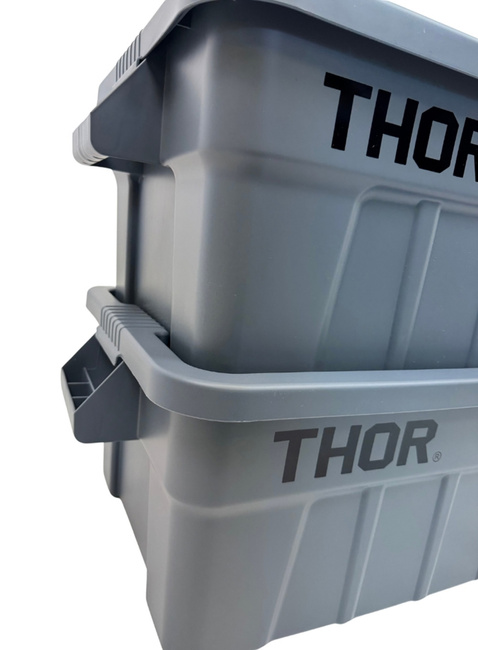 Kontener z pokrywą do przechowywania THOR Tote Box 53 L - grey