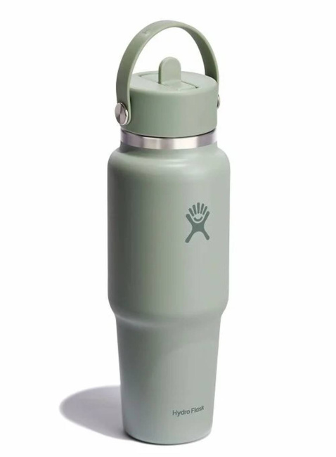Butelka termiczna ze słomką Hydro Flask Wide Mouth Travel Bottle 946 ml - tonal agave