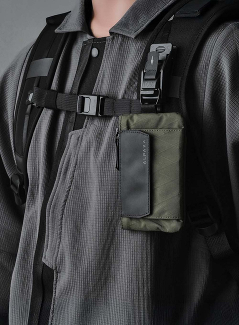 Portfel saszetka Alpaka Zip Pouch Coin - dark green