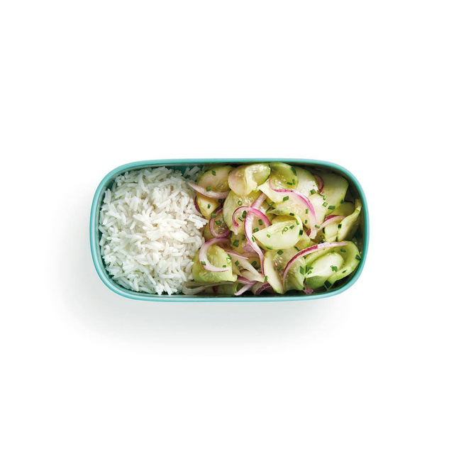 Dwupoziomowy lunchbox Lekue TO GO 2 x 500 ml - turquoise