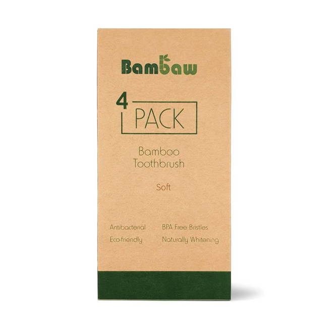 Bambusowe szczoteczki do zębów 4 szt. Bambaw - soft