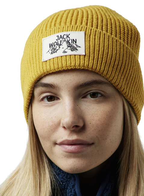 Czapka zimowa Jack Wolfskin Badge Beanie - mustard