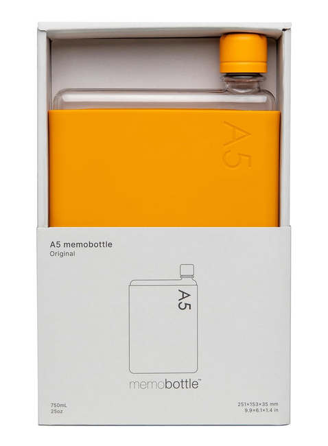 Wielorazowa butelka na wodę Memobottle Original A5 750 ml - mandarin