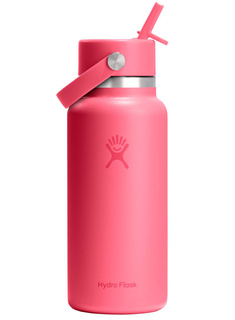 Butelka termiczna ze słomką Hydro Flask Wide Mouth Straw Cap 946 ml - popstar pink