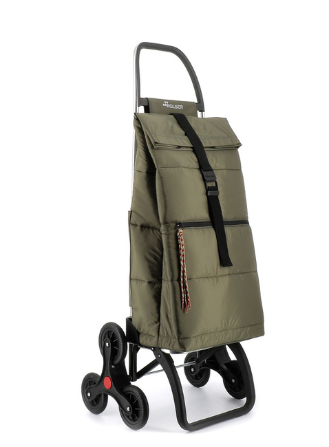 Wózek na zakupy Rolser Big Polar z 6 kołami - khaki